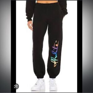 NWT 695.00 OFF WHITE Rainbow Sweatpants in Black Multi SIZE  XXS